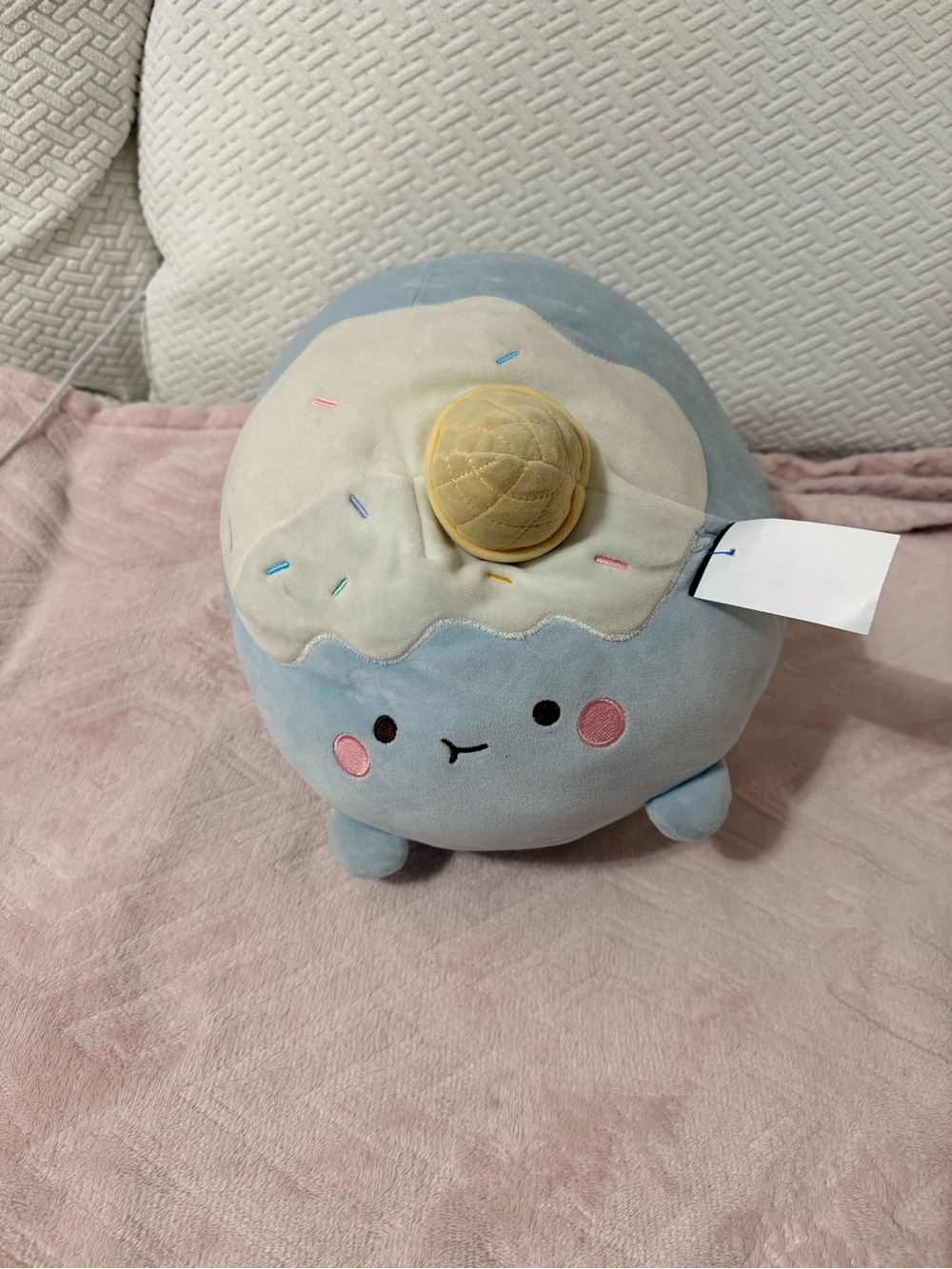 MINISO Yummy Yummy Food Series Blue Cream Ice Cream Plush Toy EUC With Tags
